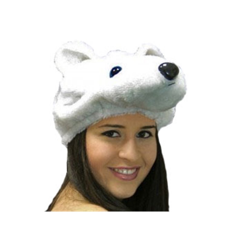 Bonnet Peluche Ours Blanc