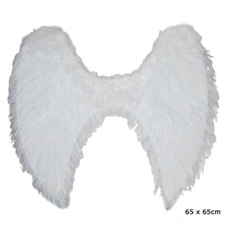 Ailes d'Ange en Plumes 65 cm Blanc