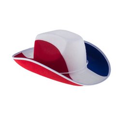 Chapeau de Cowboy aux Couleurs du Drapeau Français