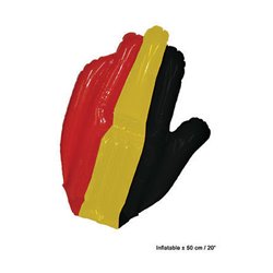 Main Gonflable aux Couleurs de la Belgique en Polyester