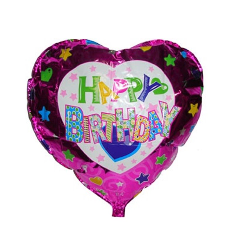 Ballon Happy Birthday en Aluminium 45 cm