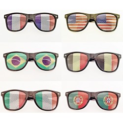 Lunettes Grille aux Couleurs de Différents Pays