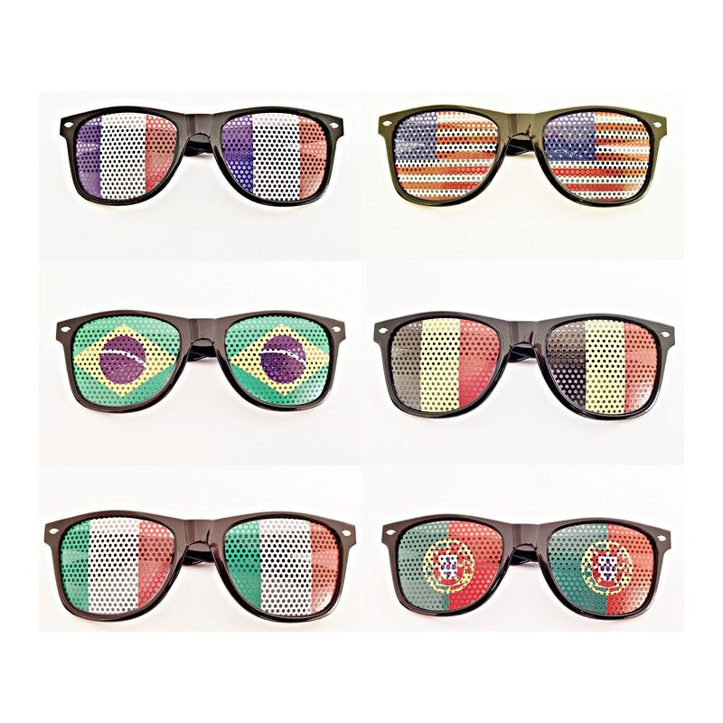 Lunettes Grille aux Couleurs de Différents Pays