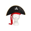 Chapeau de pirate avec ruban rouge