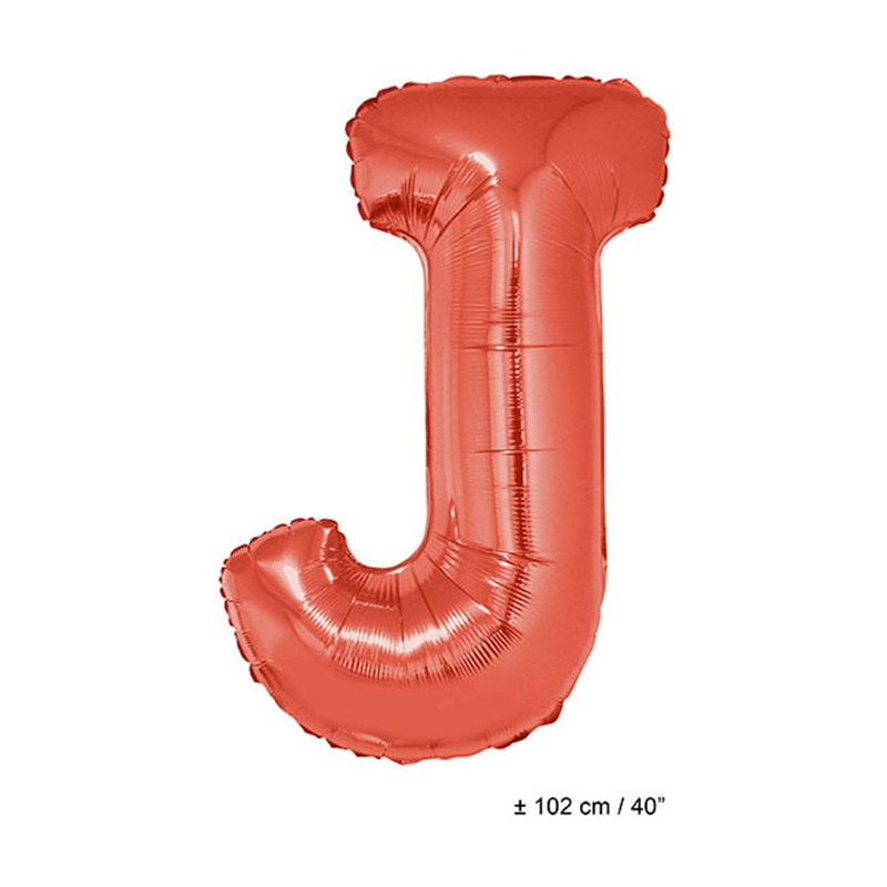 Ballon Lettre A à Z en Aluminium Rouge 102 cm