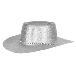 Chapeau de cowboy à paillettes en PVC