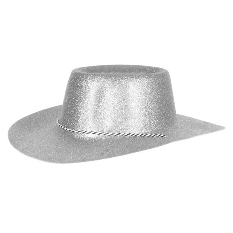Chapeau de cowboy à paillettes en PVC