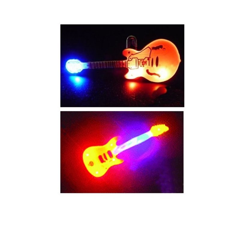 Badge Led Magnétique en Forme de Guitare de Coloris Différents