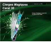 Lot de 10 Cierges Magiques 70 secondes et 30 cm