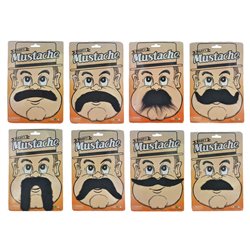 Lot de 12 Fausses Moustaches Adhésives