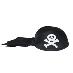Chapeau-bandana de pirate noir