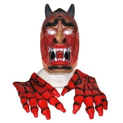 Masque de Diable avec Mains Rouges