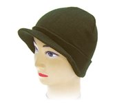 Bonnet Tricoté Uni Vert