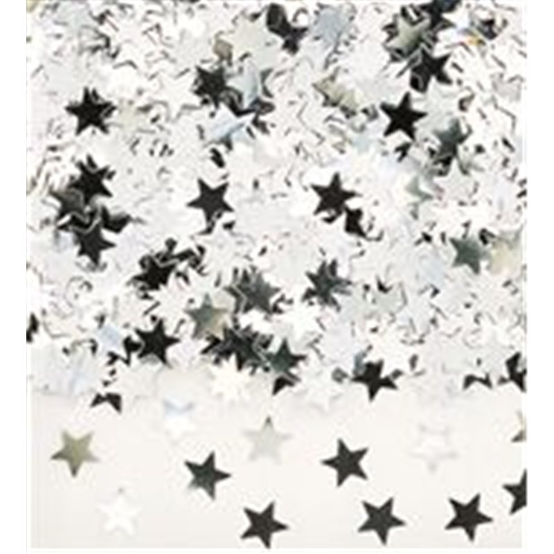 Confettis de table étoiles argentées 5mm