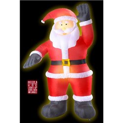 Père Noël Lumineux Gonflable à Hauteur de 2 m 44