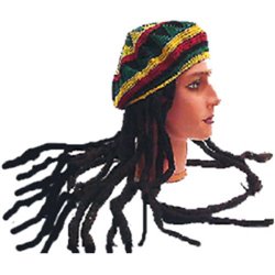 Bonnet Rasta avec Dreadlocks