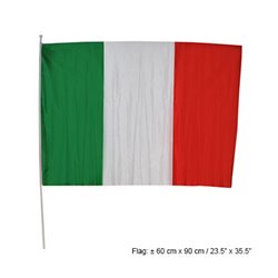 Drapeau Italien avec Bâton