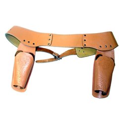 Ceinture à Double Holster en Cuir