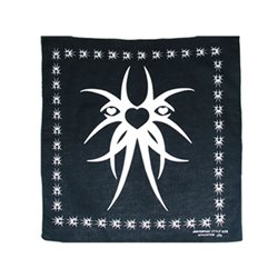 Bandana avec motif tribal noir et blanc