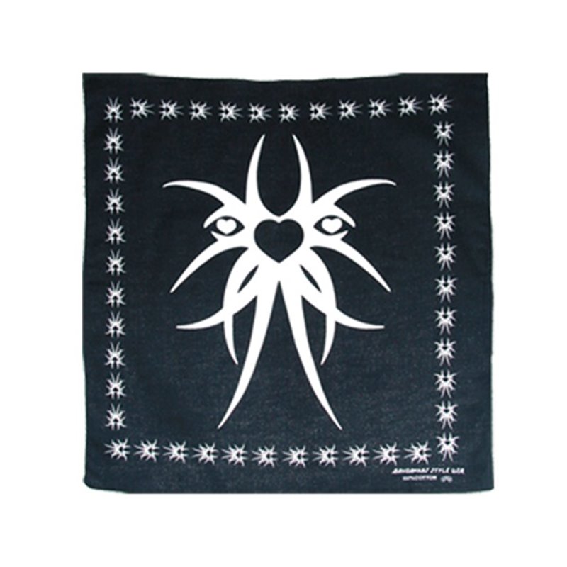 Bandana avec motif tribal noir et blanc