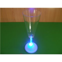 Verre à Champagne Lumineux Led avec 3 Piles AG13