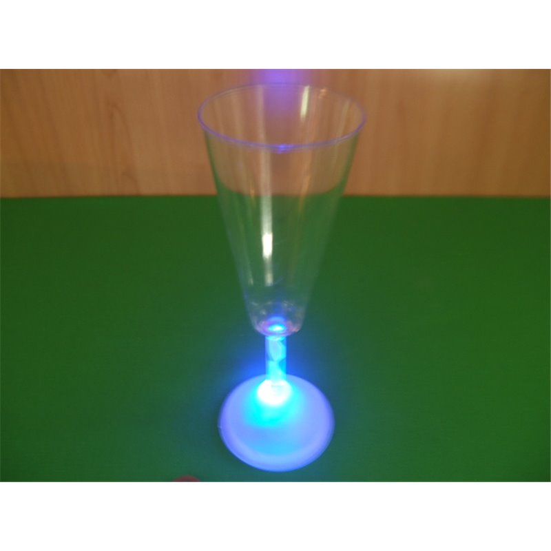 Verre à Champagne Lumineux Led avec 3 Piles AG13
