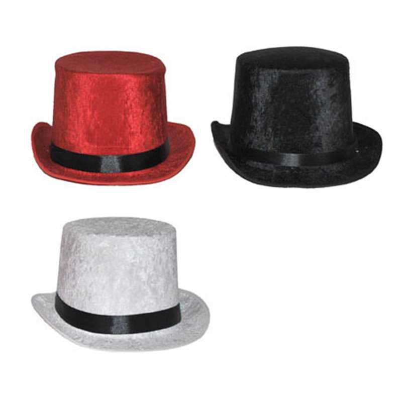 Chapeau Haut en Velours Différentes Couleurs