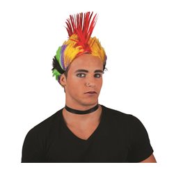Perruque Punk Iroquois Multicolore