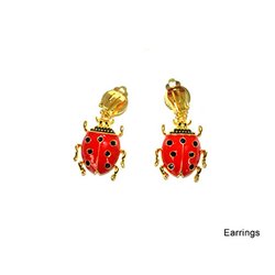 Boucles d'Oreilles Coccinelle