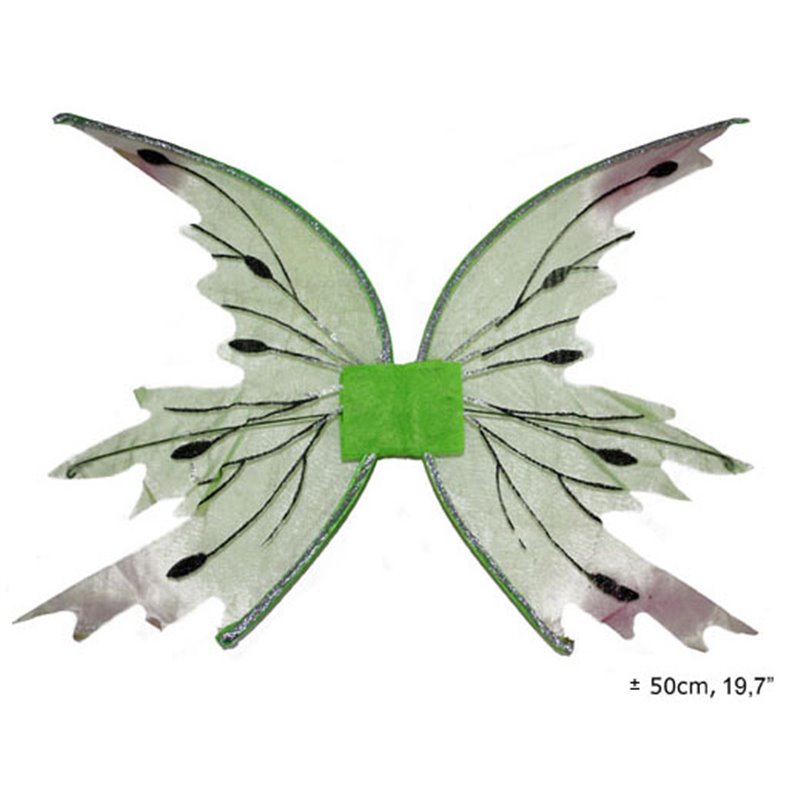 Ailes de fée papillon en tissu fin vert clair