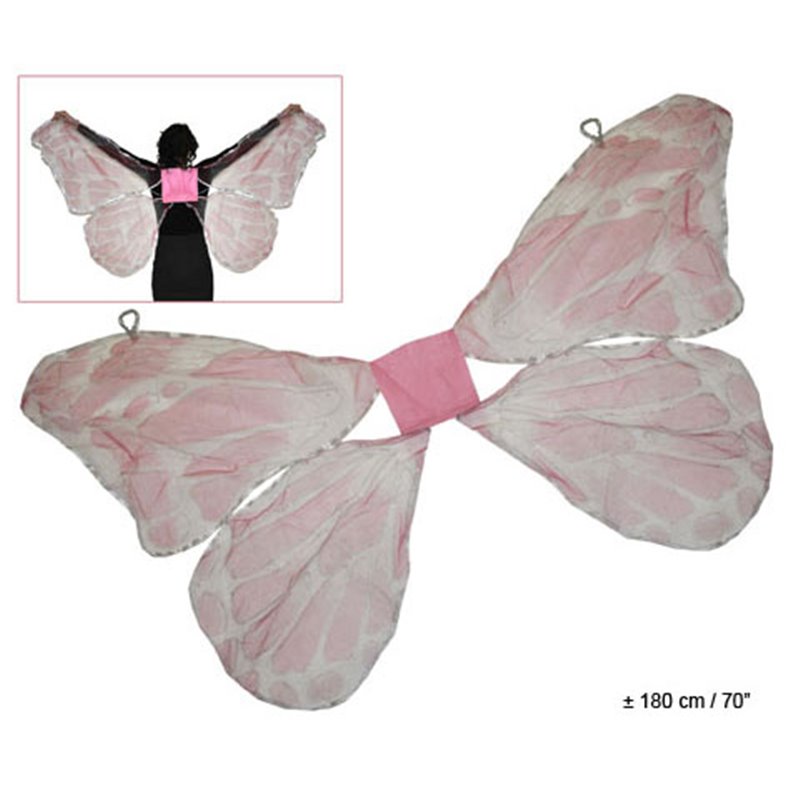 Ailes de papillon couleur rose 1m80