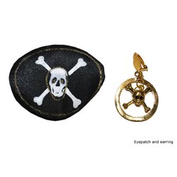 Cache-oeil Pirate et boucle d'oreille