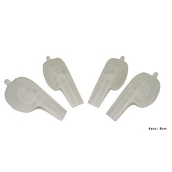 Lot de 4 Sifflets Plastique Blanc