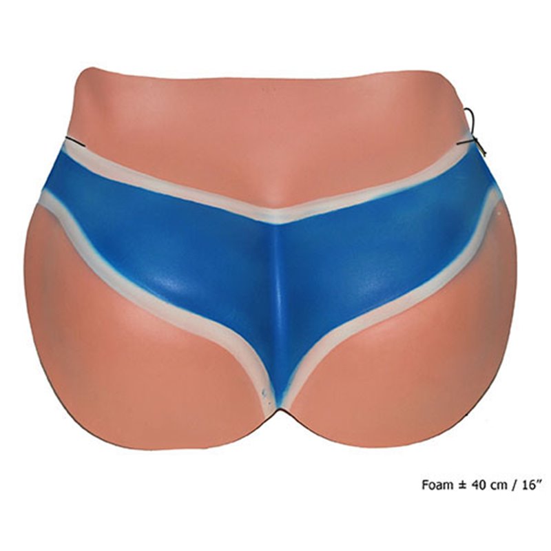 Fesses postiche avec string bleu en mousse eva