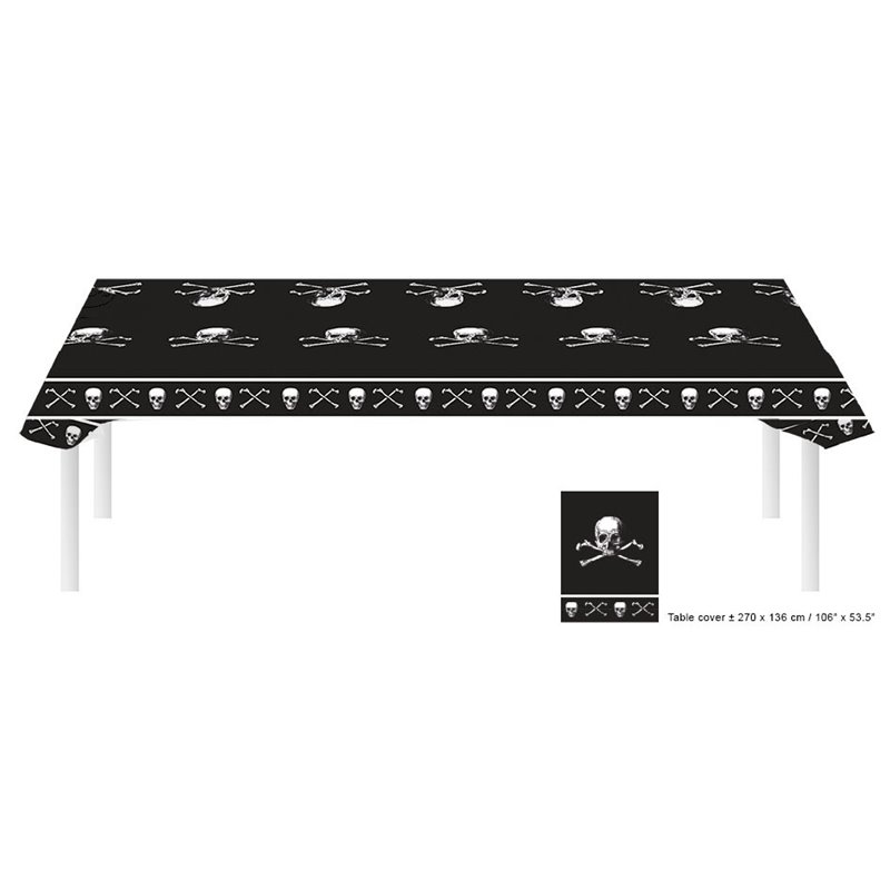 Nappe en Plastique Pirate Noir