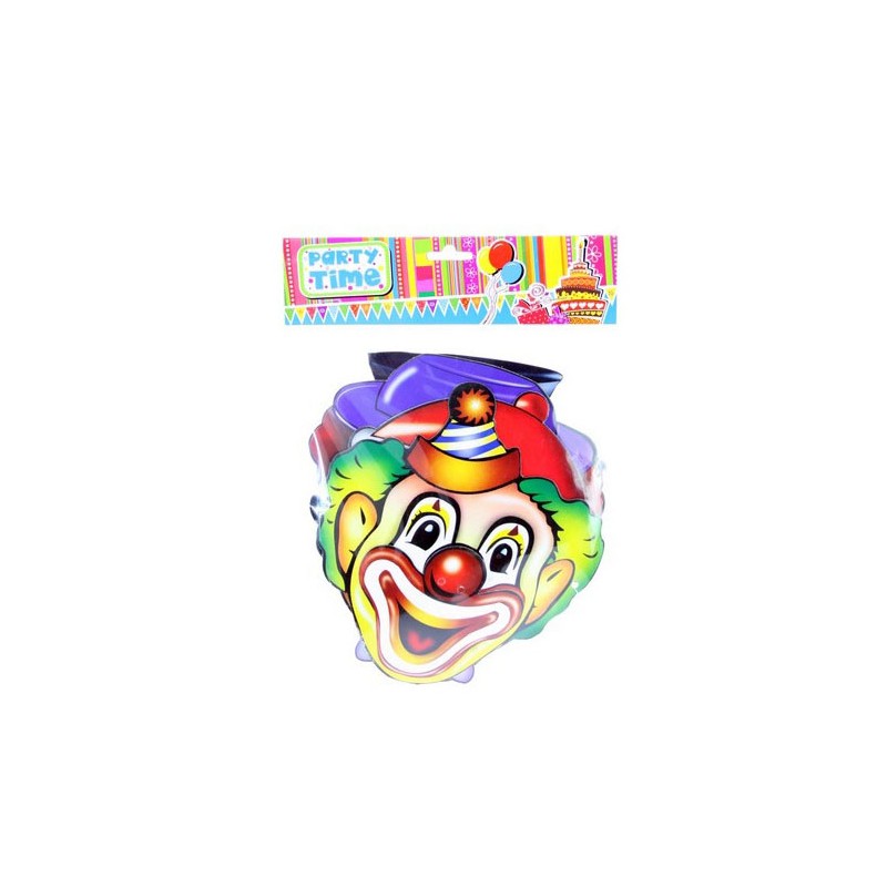 Lot de 4 Masques Clown en Carton Pour Enfant