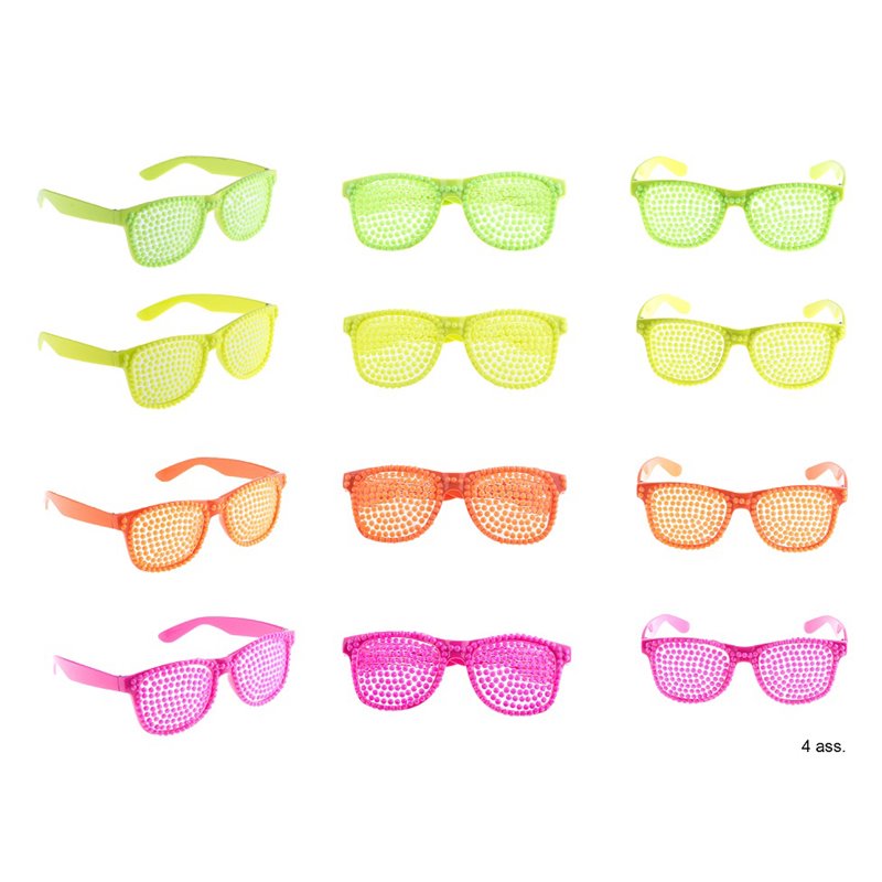 Lunettes Perles Néon Fluo