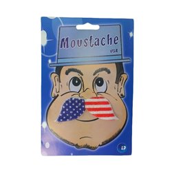 Fausse Moustache Etats-Unis avec Adhésif Collant