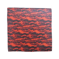 Bandana noir à flammes rouges