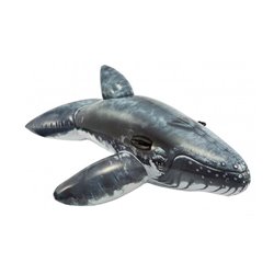 Baleine gonflable chevauchable Gris