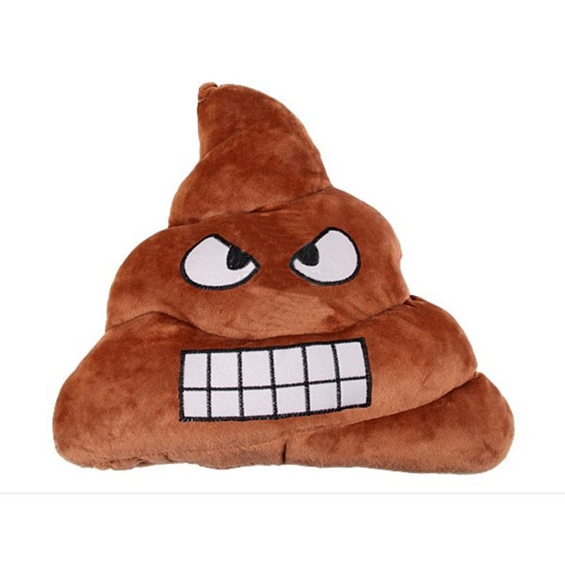 Coussin émoji caca énervé