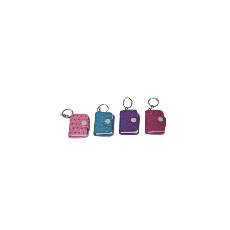 Porte-clés avec bloc-notes à paillettes 5cm