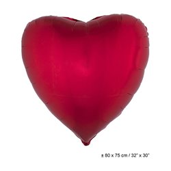 Ballon Aluminium Rouge en Forme de Coeur