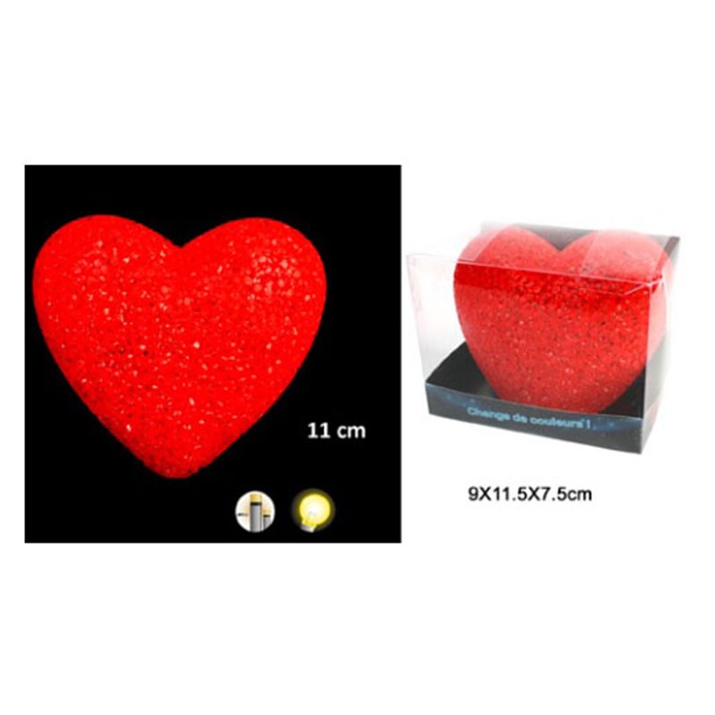 Lampe Cristal en Forme de Coeur Lumineux