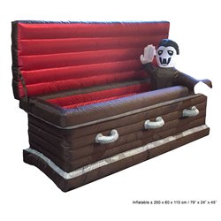 Vampire dans Cercueil Gonflable avec 3 Leds