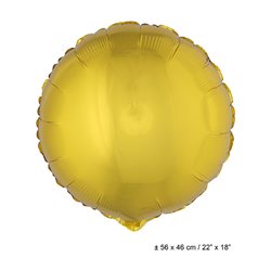Ballon Aluminium Doré Panneau Rond