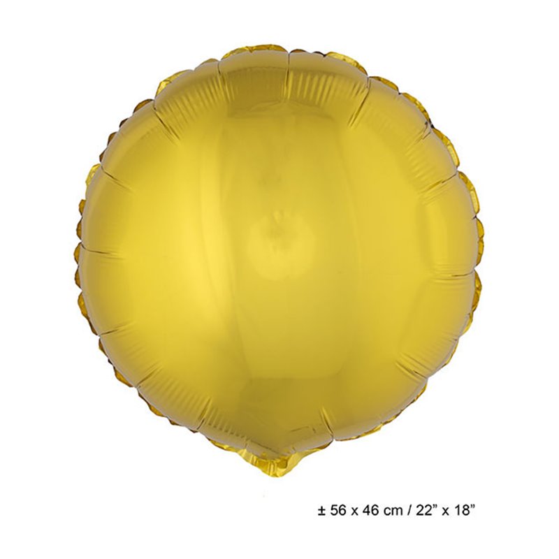 Ballon Aluminium Doré Panneau Rond