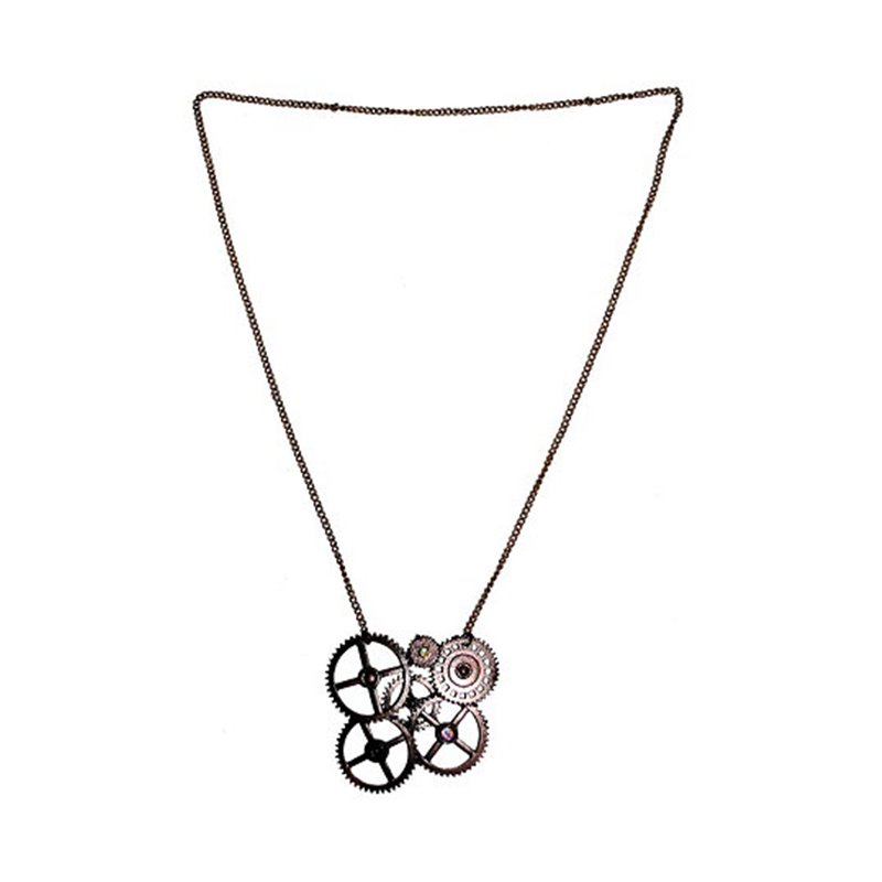 Collier Steampunk Engrenage en Métal