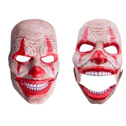 Masque Rigide de Clown en Forme d'Horreur avec Mâchoire Articulée