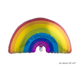 Ballon Aluminium Arc-en-ciel 61 x 95 cm